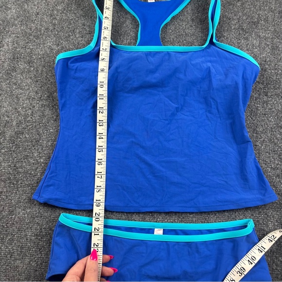 VICTORIA’S SECRET Women’s Blue Tankini Swim Suit size: Top-Large Bottom-Medium - Picture 6 of 10